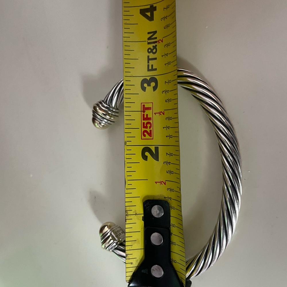 David Yurman Silver and Gold-Tone Twisted Bracelet - Picture 10 of 10